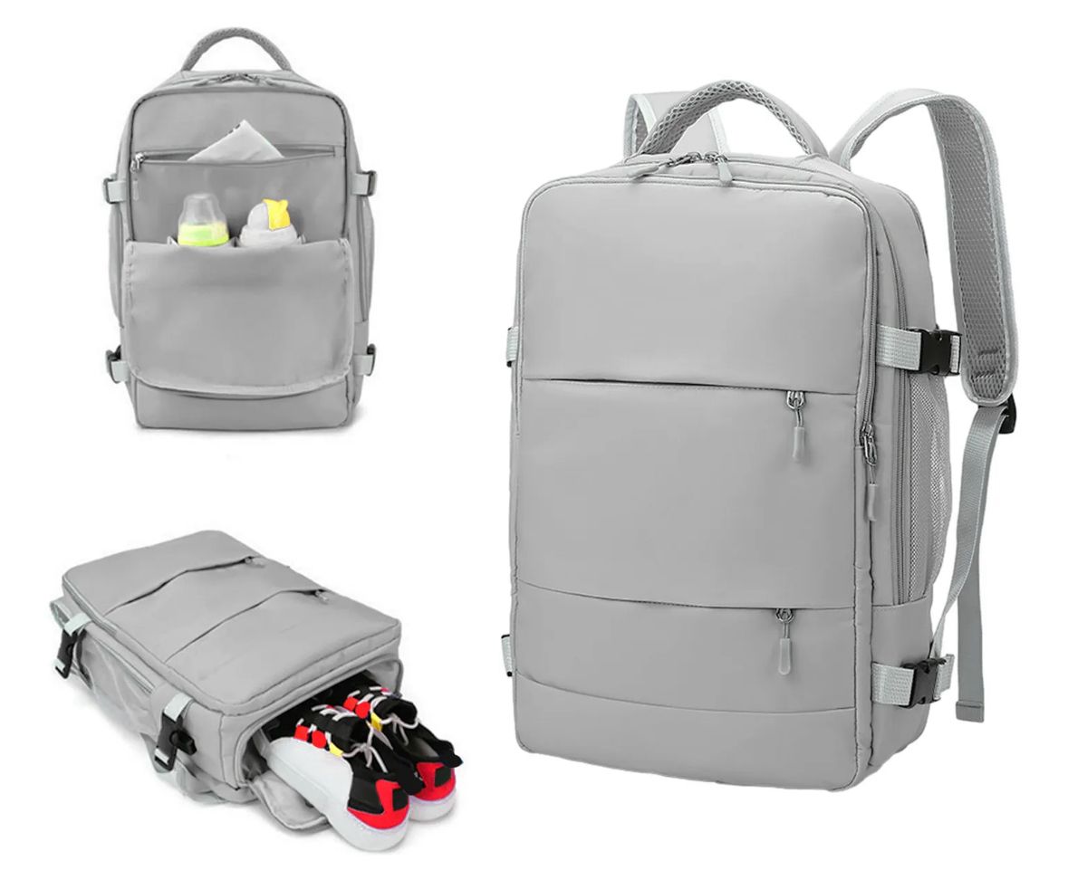 Vista 3 de Mochila De Viaje 30l - color: Gris